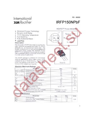 IRFP150NPBF datasheet  